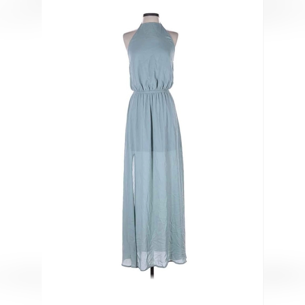ShowMeYourMuMu Blue Sage Halter Maxi Dress